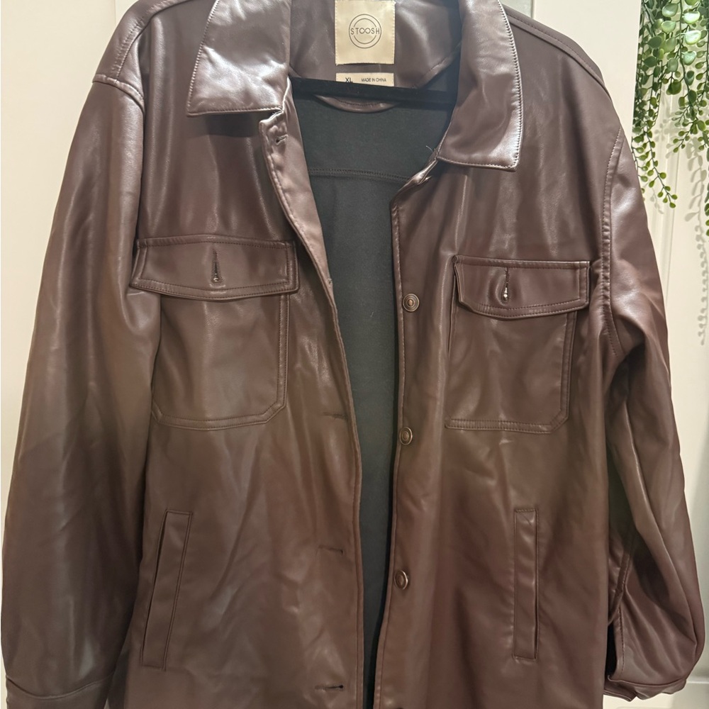 Stoosh Brown Lightweight Shirt Jacket Timeless Design